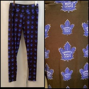 Luv21 Leggings Women’s 2-10, 3X-5X Toronto Maple Leafs Pattern
